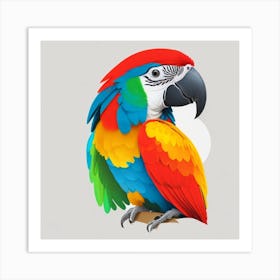 Colorful Parrot Art Print