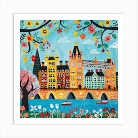 Kids Travel Illustration London 4 Art Print