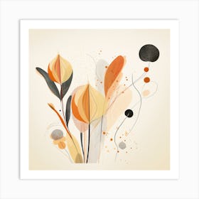 Abstract Floral Design 2 Art Print