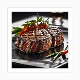 Steak On A Plate 1 Art Print