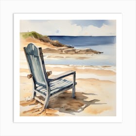 Chair On The Beach 1 Art Print