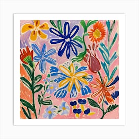 Spring Flowers Painting Matisse Style 1 Art Print