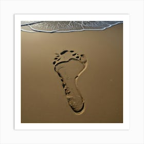 Footprints In Sand Art Print