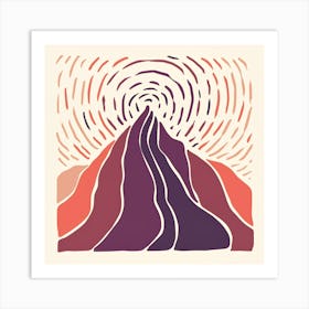 Mountain Abstract Aesthetic Art Background Art Print