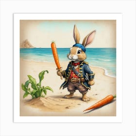 Pirate Bunny 8 Art Print