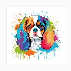 Graffiti King Charles Cavalier 1 Art Print