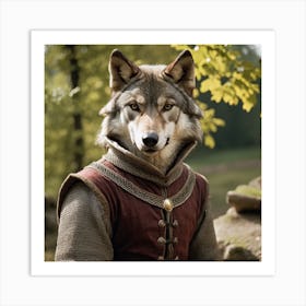 Wolf Medieval 1 Art Print