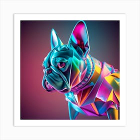 Polygonal French Bulldog Art Print