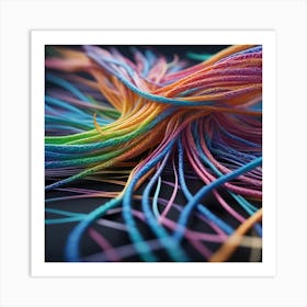 Colorful Wires 32 Art Print
