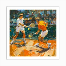 A Tennis Tournament Oil Painting Illustration 1718671492 3 Art Print