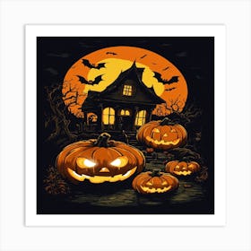 Halloween Pumpkins 2 Art Print