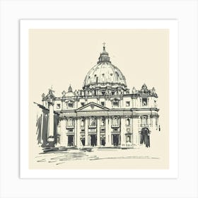 A Vatican City Hand Drawn Sketch Illustration 1720444795 4 Art Print