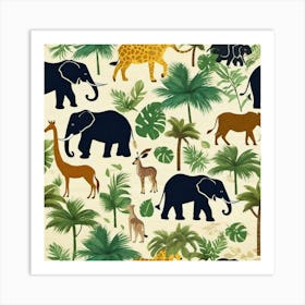 Jungle animals Art Print