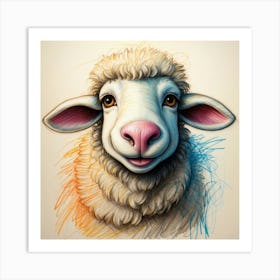 Sheep'S Face Art Print