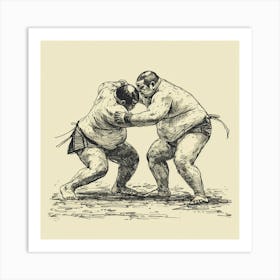 Sumo Wrestling 2 Art Print