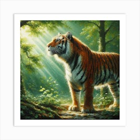 Tiger In The Forest 3 Art Print