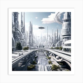 Futuristic City 18 Art Print