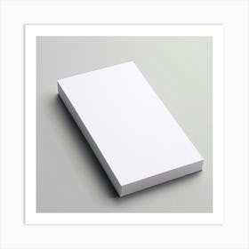 Mock Up Business Card Blank Plain Card Business White Minimalist Customizable Template (27) Art Print