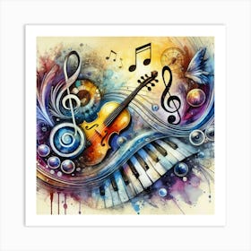 Music Notes Art Print