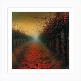 Path Through The Vineyard Art Print