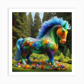 Rainbow Horse 1 Art Print