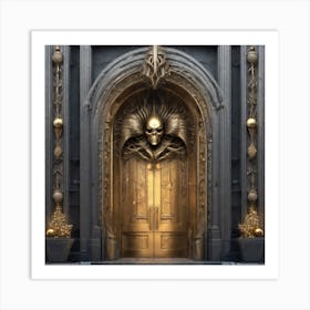 Christmas Decoration On Home Door Sf Intricate Artwork Masterpiece Ominous Matte Painting Movie (2) Art Print