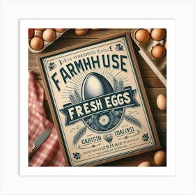 Farmhouse Fresh Eggs 3 Art Print