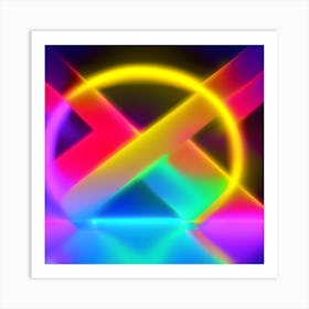 Neon Light Art Art Print