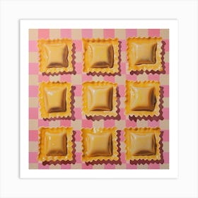 Ravioli Pastel Checkerboard 2 Art Print