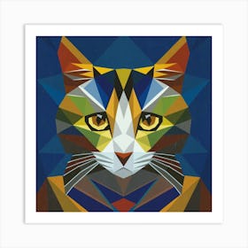 Geometric Cat 2 Art Print