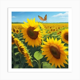 Sunflowers myluckycharm6 Art Print