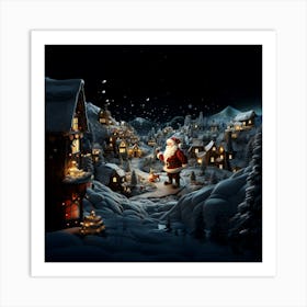 Christmas Village 1 Art Print