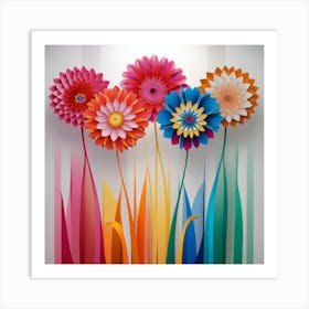 Paper Flowers 3 Art Print