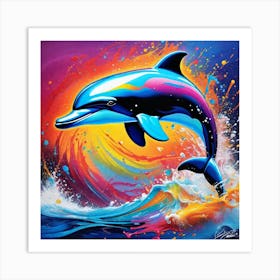 Dolphin Painting 6 Art Print