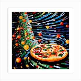 Christmas Pizza Art Print