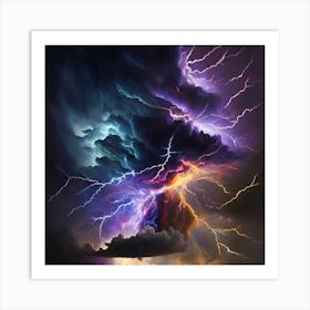 Lightning In The Sky 14 Art Print