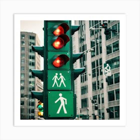 Traffic Light In The City 1 Art Print