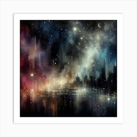 Galaxy City Art Print