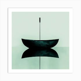 Black Boat Art Print