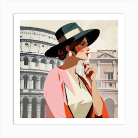 Italian woman in Rome 1 Art Print