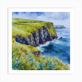 Ocean Cliffs Art Print