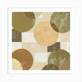 Beige Circles Art Print