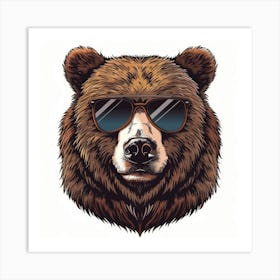 Bear In Sunglasses 8 Art Print