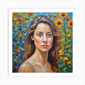 Portrait Of A Young Woman Art Print