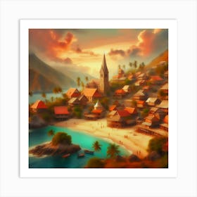 Beachside Village 11 Art Print