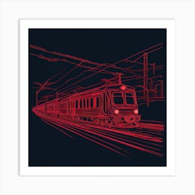 Train On The Tracks Art Print