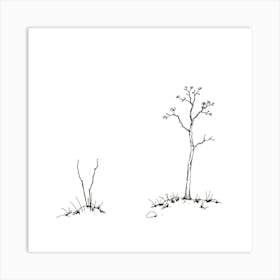 Two Trees Art Print