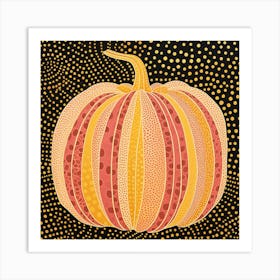 Yayoi Kusama Inspired Pumpkin Pink And Orange 9 Art Print