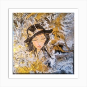 Woman In A Hat Art Print