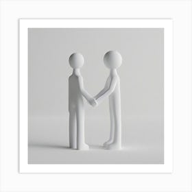 Two People Shaking Hands 3 Art Print